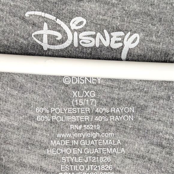 Disney Mickey Mouse Womens XL Gray Graphic T-Shirt Short Sleeve 1928 Cartoon Tee - Picture 2 of 3